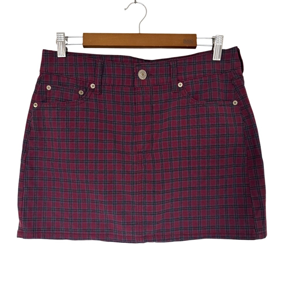 American Eagle Plaid Skirt Womens 10 Stretch High Rise Mini Y2K Punk Grunge